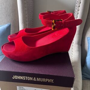 Johnston & Murphy Tricia Sandal Vibrant Red